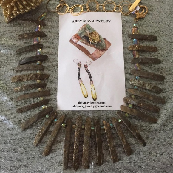 Abby May Stones & Swarovski Reversible Necklace